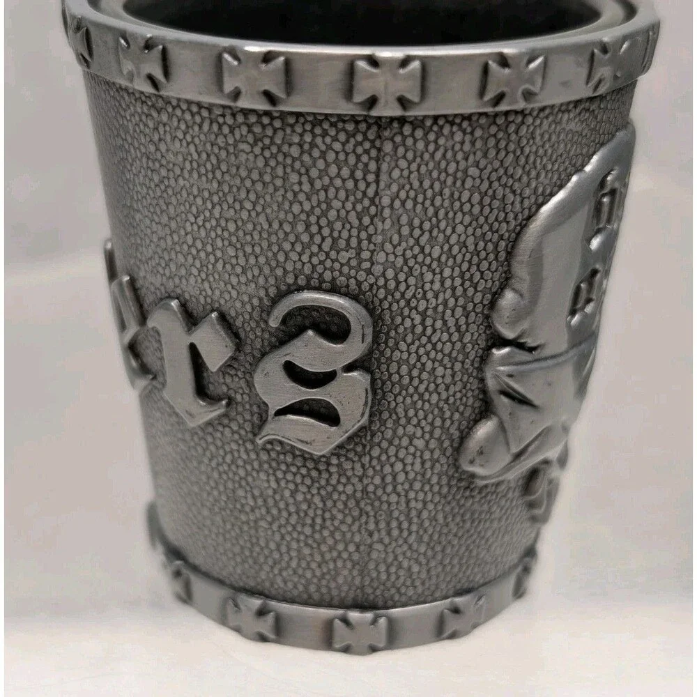 2 Metal Shot Glass Dragon SKULL REAPER Mythical